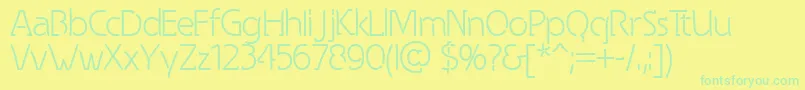 Шрифт Spongy – зелёные шрифты на жёлтом фоне