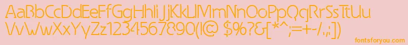 Spongy Font – Orange Fonts on Pink Background