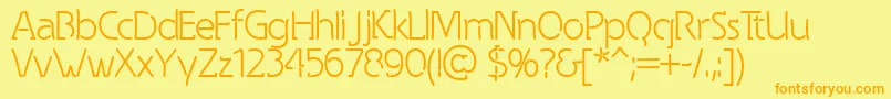 Spongy Font – Orange Fonts on Yellow Background