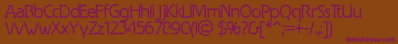 Spongy Font – Purple Fonts on Brown Background
