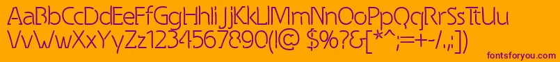 fuente Spongy – Fuentes Moradas Sobre Fondo Naranja