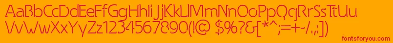 Spongy Font – Red Fonts on Orange Background