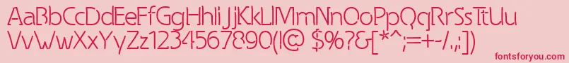 Spongy Font – Red Fonts on Pink Background