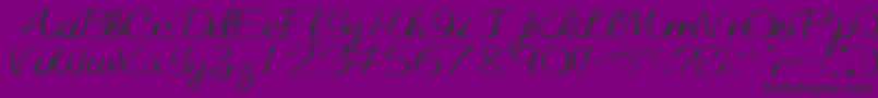 フォントElasticRegularTtnorm – 紫の背景に黒い文字