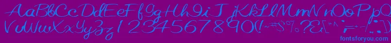 ElasticRegularTtnorm-Schriftart – Blaue Schriften auf violettem Hintergrund