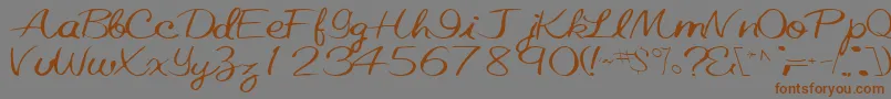 Police ElasticRegularTtnorm – polices brunes sur fond gris