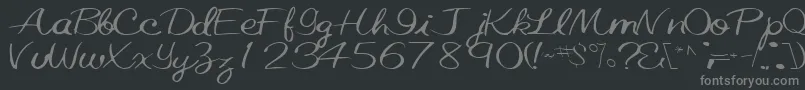 フォントElasticRegularTtnorm – 黒い背景に灰色の文字