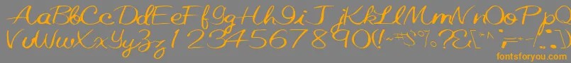 Czcionka ElasticRegularTtnorm – pomarańczowe czcionki na szarym tle