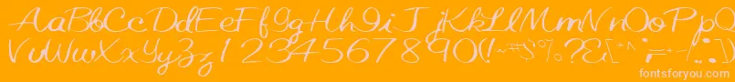 フォントElasticRegularTtnorm – オレンジの背景にピンクのフォント