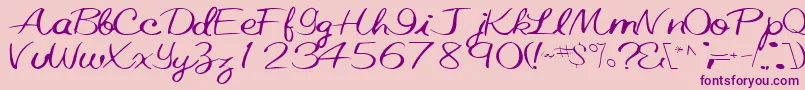 ElasticRegularTtnorm Font – Purple Fonts on Pink Background