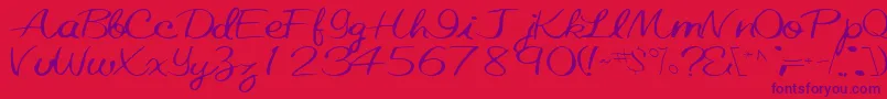 ElasticRegularTtnorm-Schriftart – Violette Schriften auf rotem Hintergrund