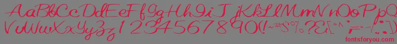 ElasticRegularTtnorm Font – Red Fonts on Gray Background