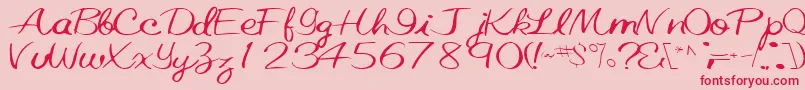 ElasticRegularTtnorm Font – Red Fonts on Pink Background
