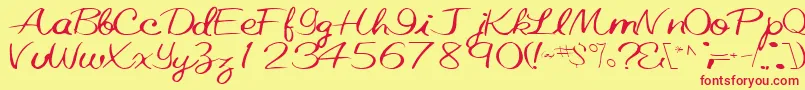 ElasticRegularTtnorm Font – Red Fonts on Yellow Background