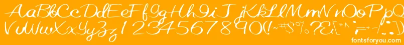 Шрифт ElasticRegularTtnorm – белые шрифты на оранжевом фоне
