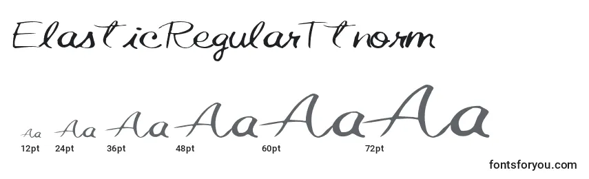 ElasticRegularTtnorm Font Sizes