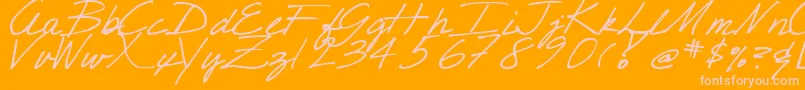fuente DjbCrisScript – Fuentes Rosadas Sobre Fondo Naranja