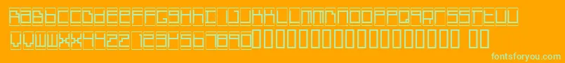 Boxtop ffy Font – Green Fonts on Orange Background