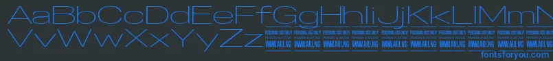 SpecifypersonalExexplight Font – Blue Fonts on Black Background