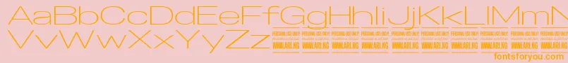 SpecifypersonalExexplight Font – Orange Fonts on Pink Background