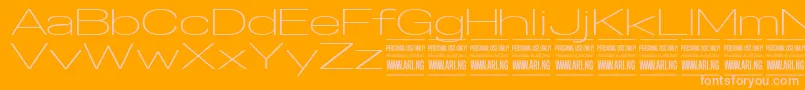 SpecifypersonalExexplight Font – Pink Fonts on Orange Background