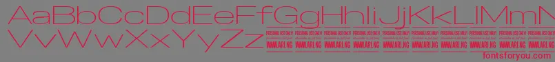 SpecifypersonalExexplight Font – Red Fonts on Gray Background