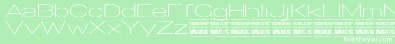 SpecifypersonalExexplight Font – White Fonts on Green Background