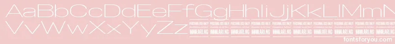 SpecifypersonalExexplight Font – White Fonts on Pink Background