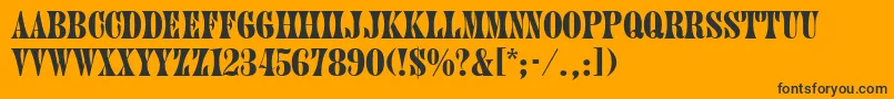 Juniper Font – Black Fonts on Orange Background