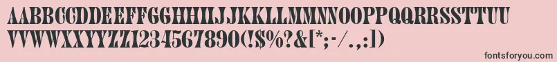 フォントJuniper – ピンクの背景に黒い文字