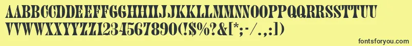 Juniper Font – Black Fonts on Yellow Background