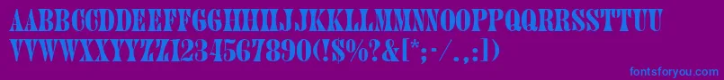 Juniper Font – Blue Fonts on Purple Background