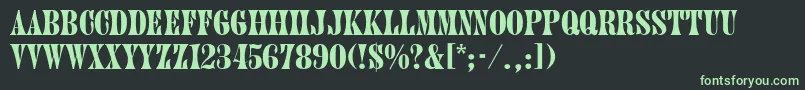 Juniper Font – Green Fonts on Black Background
