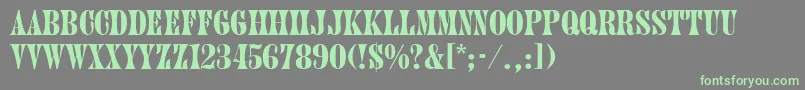 Шрифт Juniper – зелёные шрифты на сером фоне