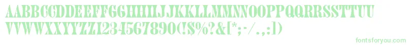 Juniper Font – Green Fonts on White Background