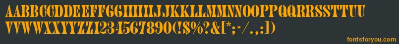 Juniper Font – Orange Fonts on Black Background