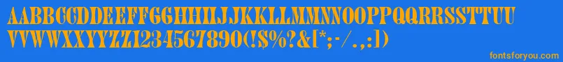 Шрифт Juniper – оранжевые шрифты на синем фоне