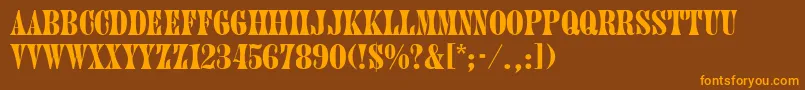 Juniper Font – Orange Fonts on Brown Background