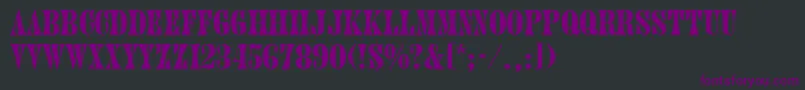 Juniper Font – Purple Fonts on Black Background
