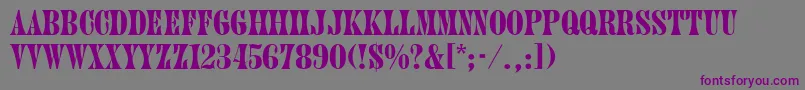 Шрифт Juniper – фиолетовые шрифты на сером фоне