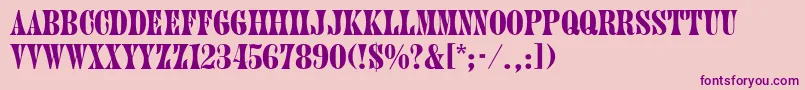 Juniper Font – Purple Fonts on Pink Background