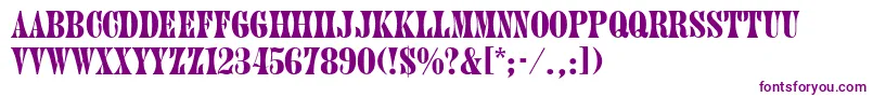 Juniper Font – Purple Fonts on White Background