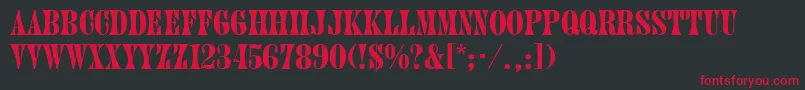 Juniper Font – Red Fonts on Black Background
