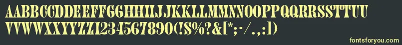 Juniper-fontti – keltaiset fontit mustalla taustalla