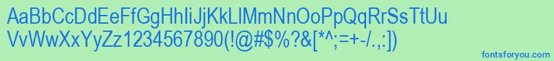 Arial80n Font – Blue Fonts on Green Background
