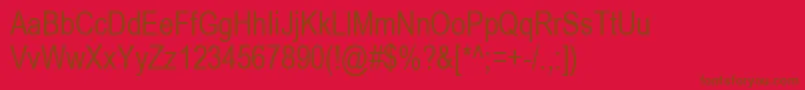 Arial80n Font – Brown Fonts on Red Background