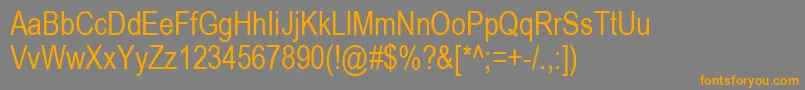 Arial80n Font – Orange Fonts on Gray Background