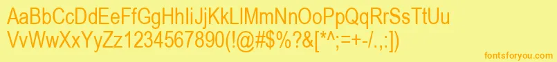 Arial80n Font – Orange Fonts on Yellow Background