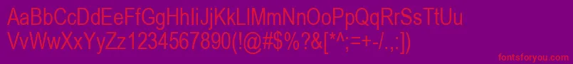 Arial80n Font – Red Fonts on Purple Background