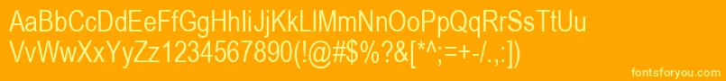 Arial80n Font – Yellow Fonts on Orange Background